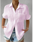 Casual Button-Up Shirt with Collar