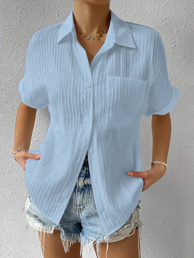 Casual Button-Up Shirt with Collar