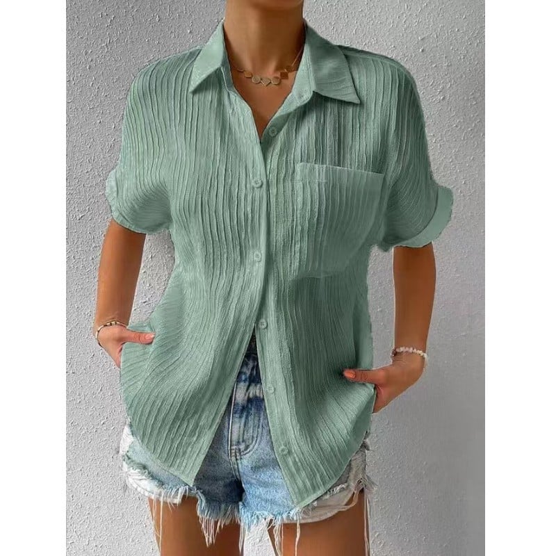 Casual Button-Up Shirt with Collar