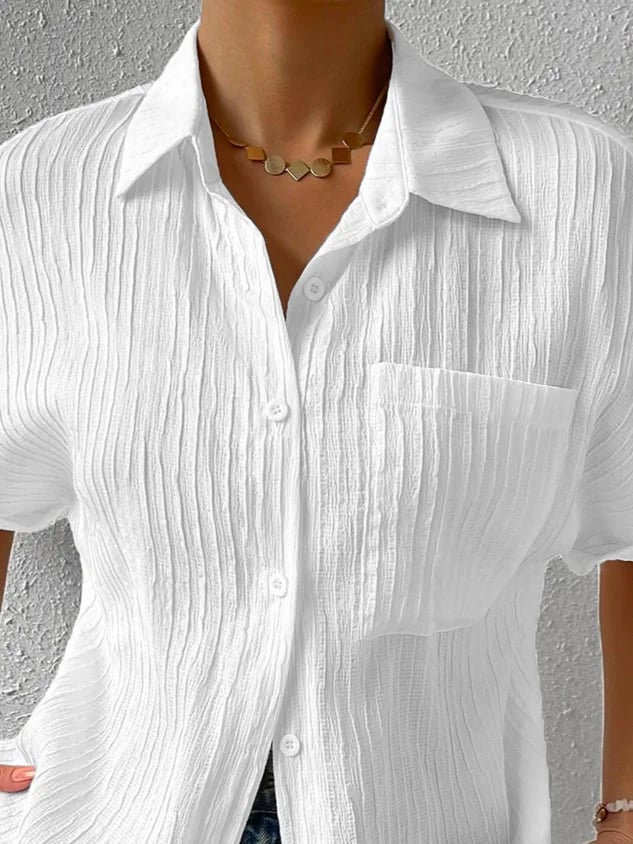 Casual Button-Up Shirt with Collar