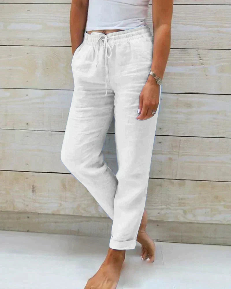 Casual Linen Trousers for Women - Denzy