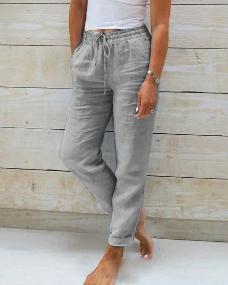 Casual Linen Trousers for Women - Denzy