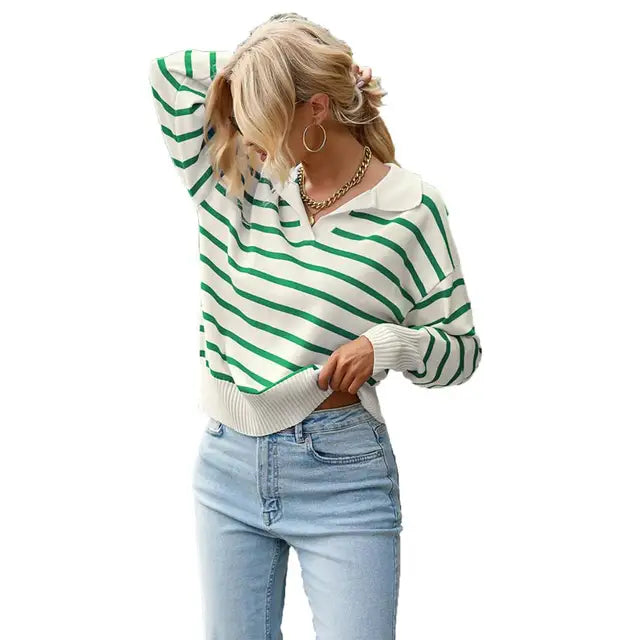 Casual Long Sleeve Polo for Women - Veronika