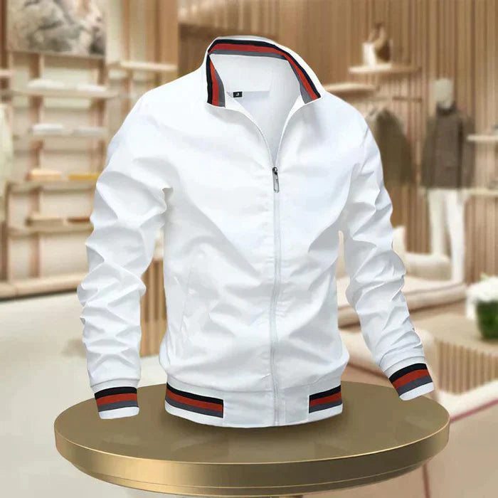 Casual Men's Jacket with Zip - Roman