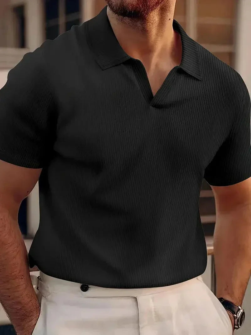 Casual Men's Polo without Buttons - Warren