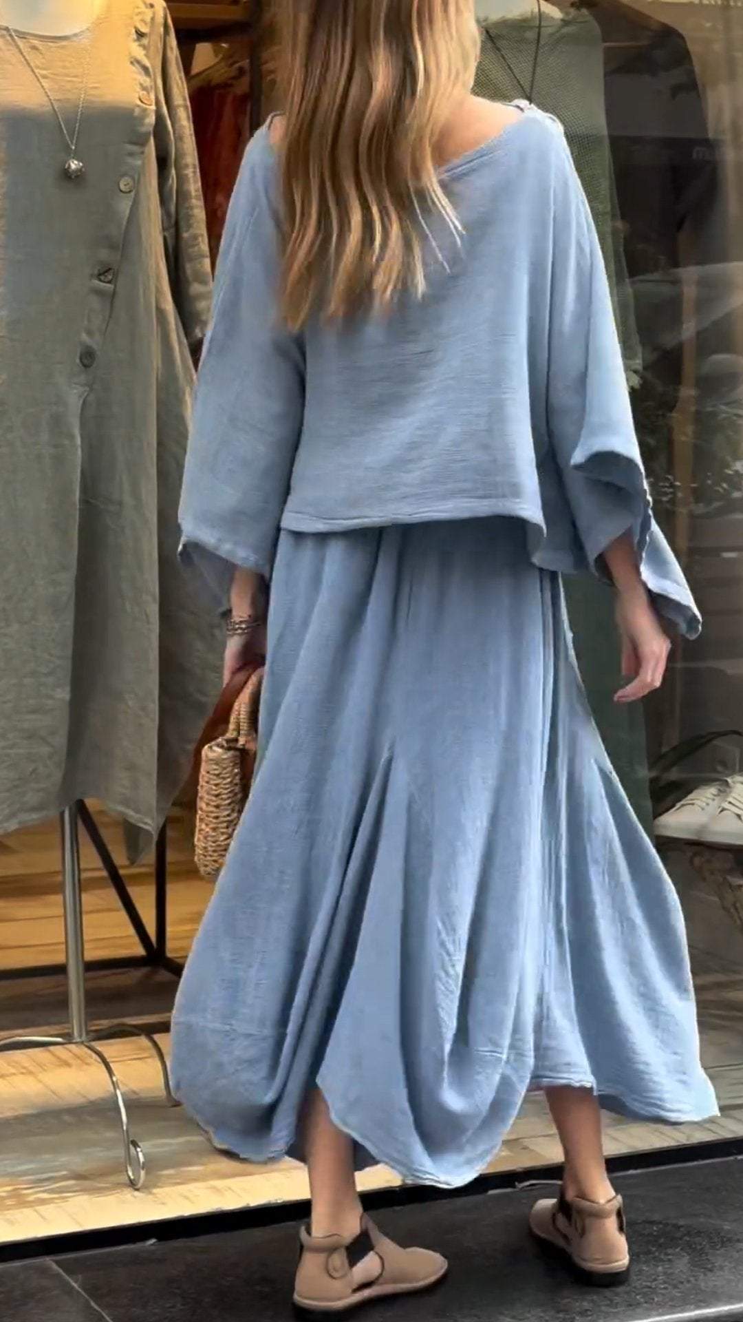 Costume décontracté en coton et lin