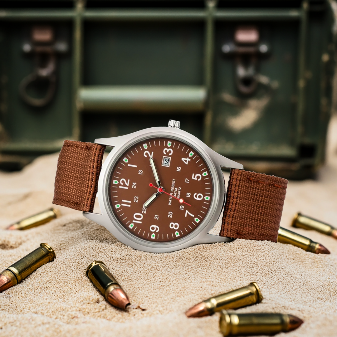 Reloj casual inspirado en relojes militares