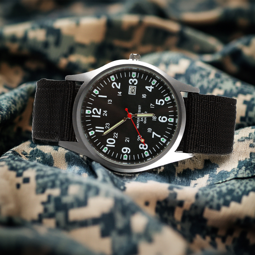 Reloj casual inspirado en relojes militares