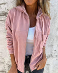 Casual Women's Jacket with Hood and Zip - Various Colours Available