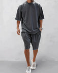 Casual shirt and shorts set for men - Mitch