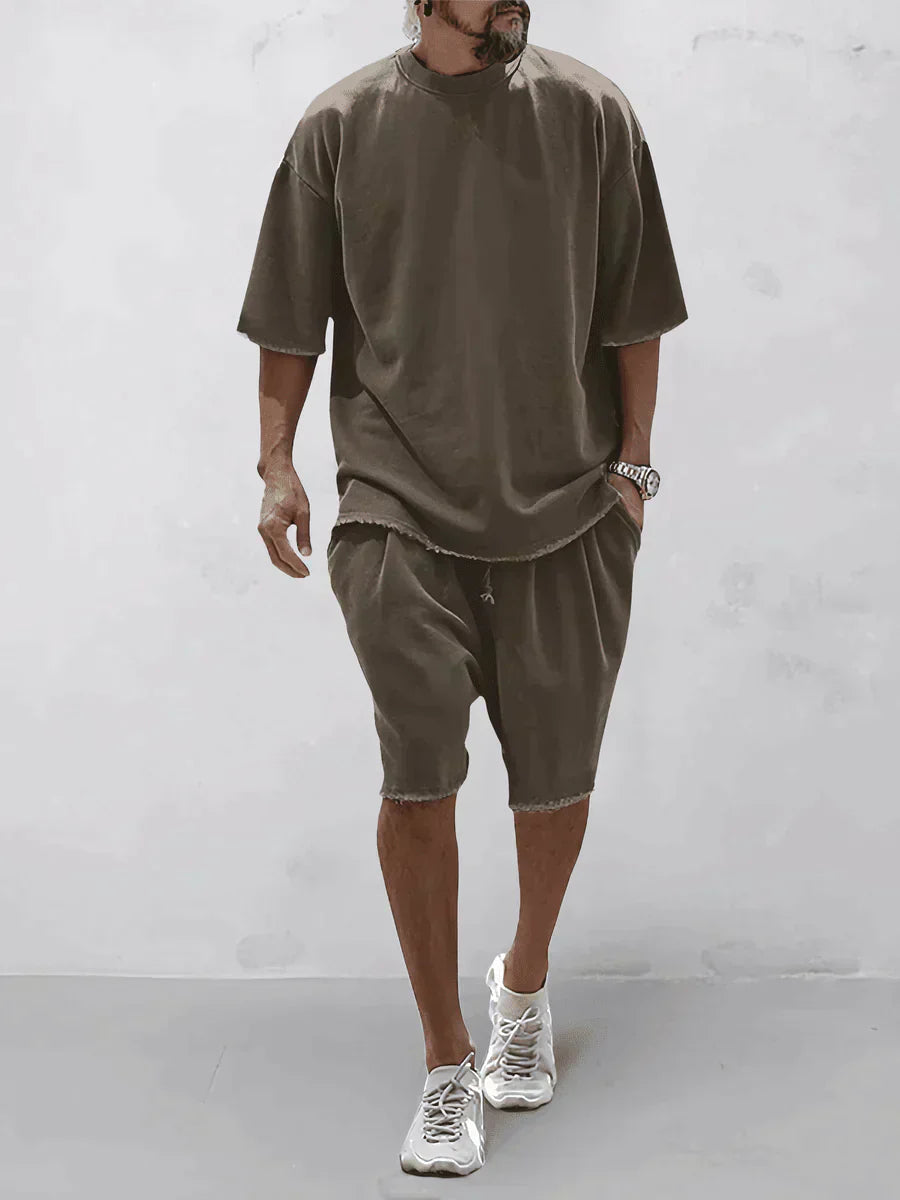 Casual shirt and shorts set for men - Mitch