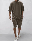 Casual shirt and shorts set for men - Mitch