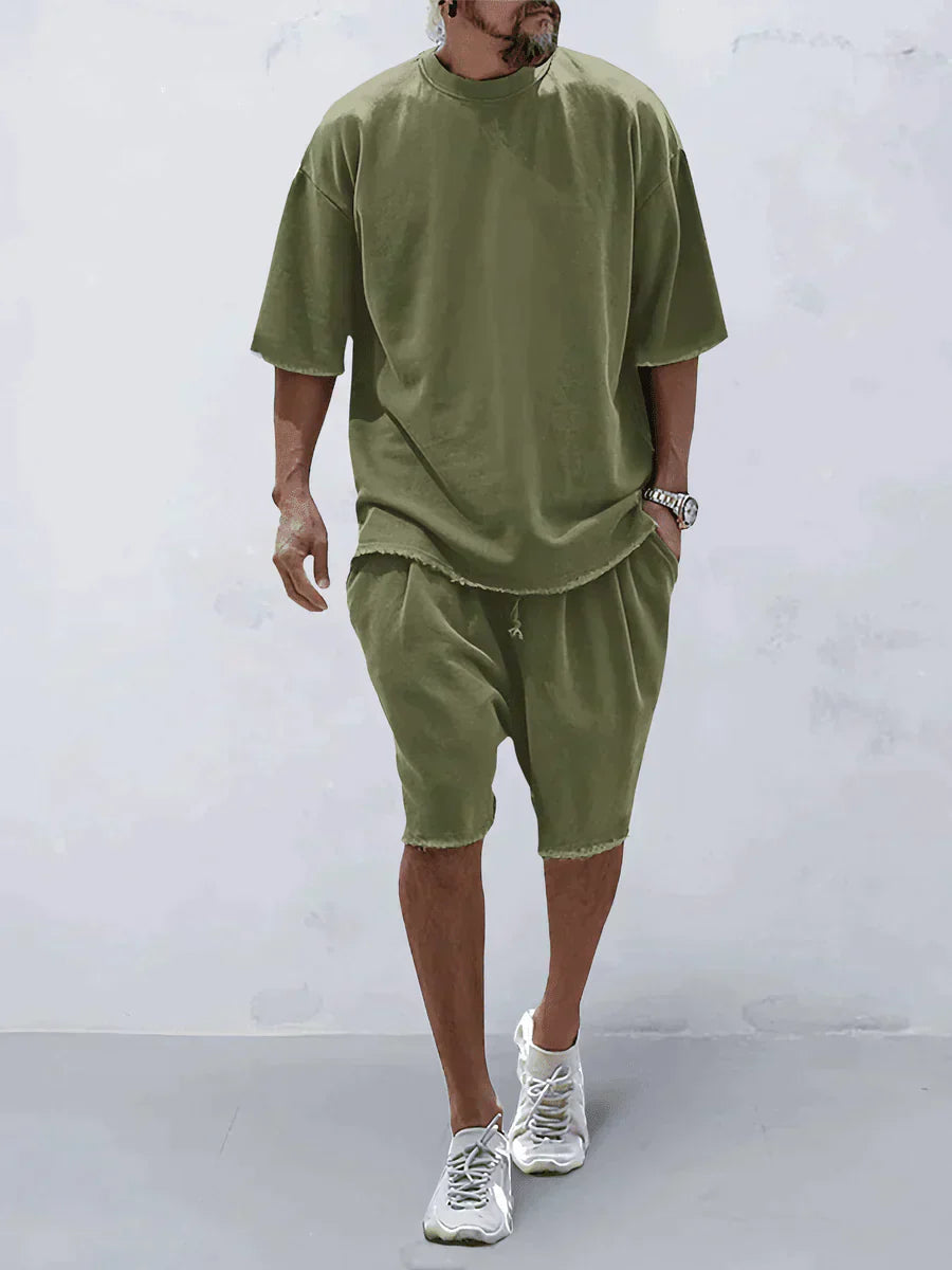 Casual shirt and shorts set for men - Mitch