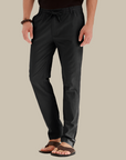 Casual summer trousers with elastic waistband for men - Frego