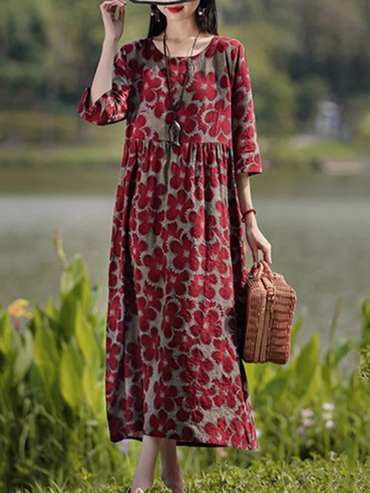 Cecile - Dress in Floral Elegance