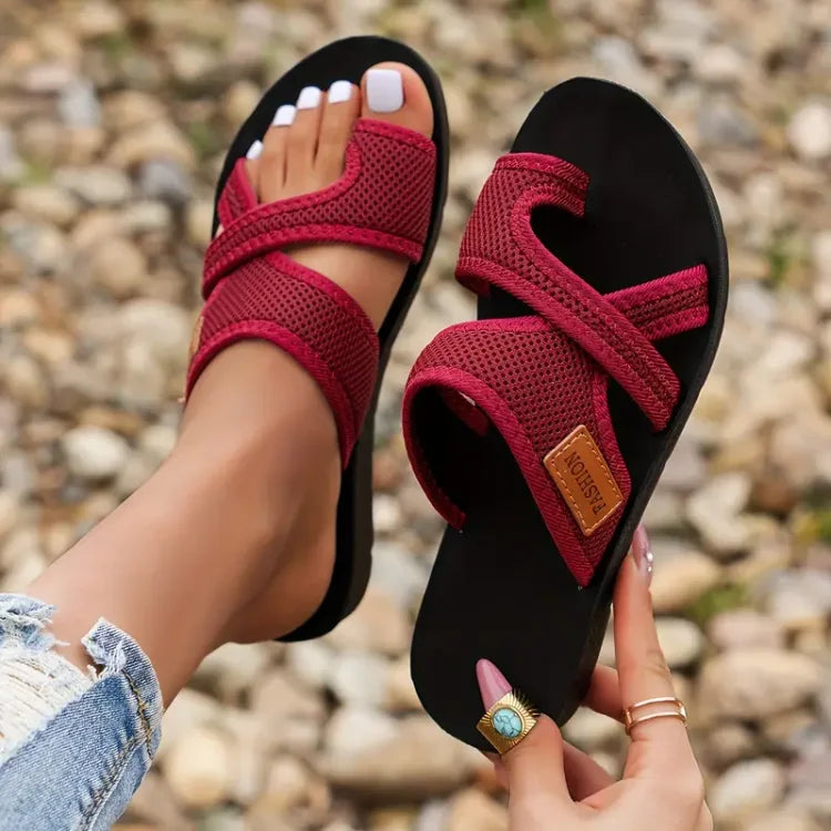 Celia | Slide Sandals Made from Perforated Mesh