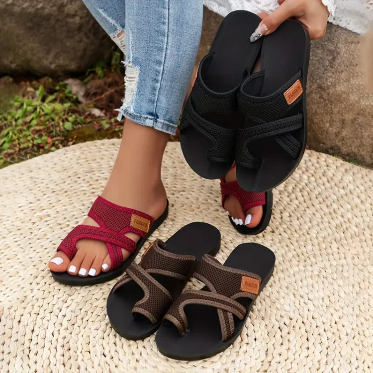 Celia | Slide Sandals Made from Perforated Mesh