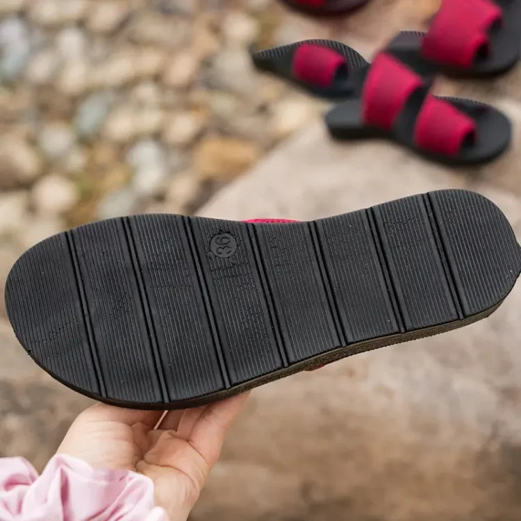 Celia | Slide Sandals Made from Perforated Mesh