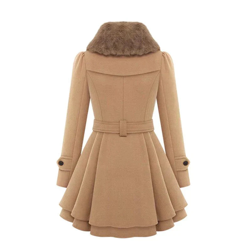 Chantelle – Stylish Trench Coat with Vegan Fur