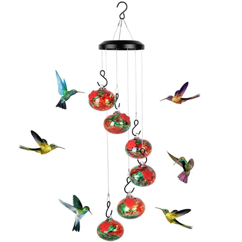 Charming Wind Chimes Hummingbird Feeder