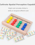 Children's Education - Wooden Four-Colour Sliding Puzzle for Motor Skills
