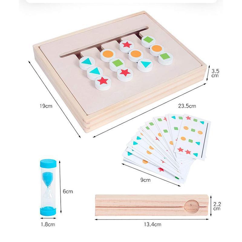 Children's Education - Wooden Four-Colour Sliding Puzzle for Motor Skills