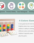 Children's Education - Wooden Four-Colour Sliding Puzzle for Motor Skills