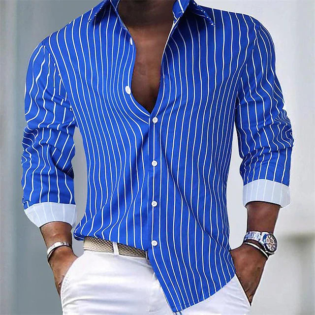 Chris - Striped Silk Shirt