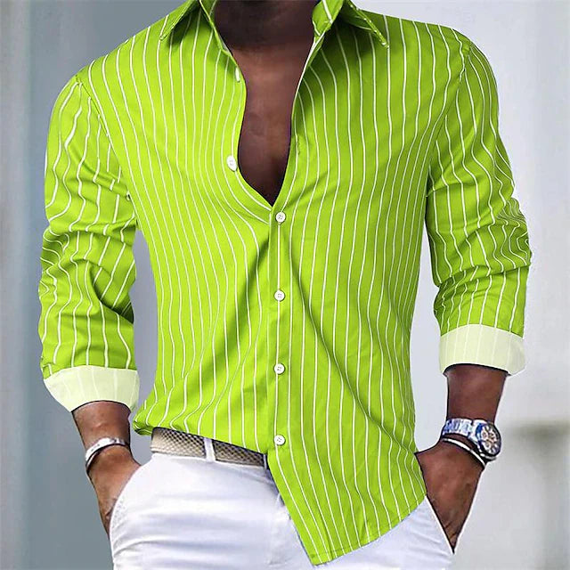 Chris - Striped Silk Shirt