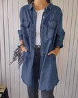 Christiane - Trendy Oversized Denim Blazer