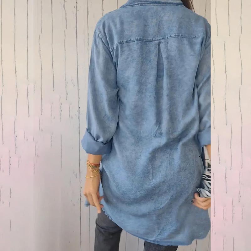 Christiane - Trendy Oversized Denim Blazer