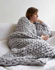 Chunky Knit Blanket - Ultra-Soft Oversized Blanket