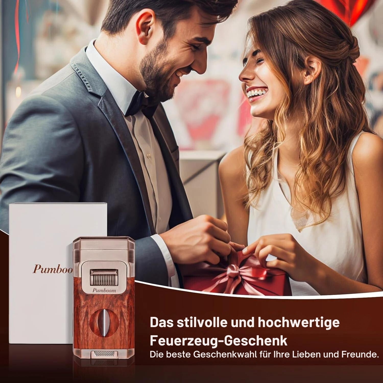 CigarCraft - Briquet à flamme jet tout-en-un avec coupeur intégré en V