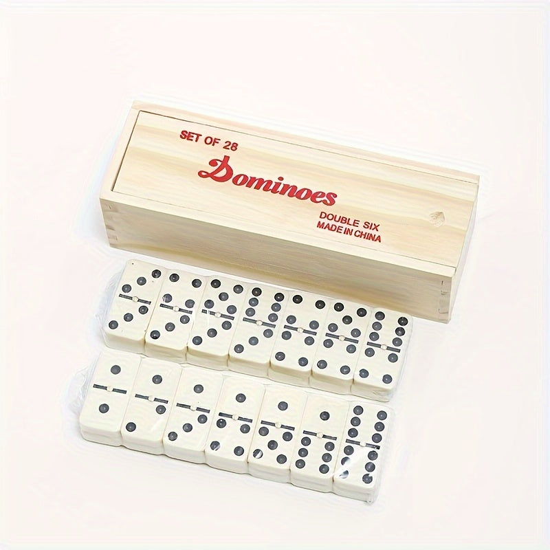 Classic Domino - Double 6 Domino Set with Wooden Box