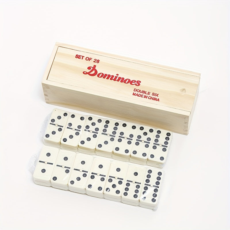 Classic Domino - Double 6 Domino Set with Wooden Box