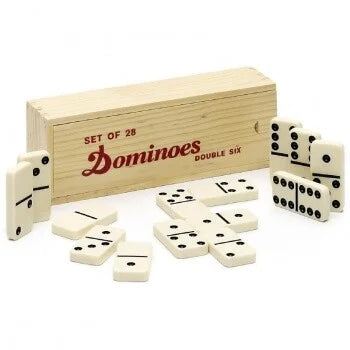 Classic Domino - Double 6 Domino Set with Wooden Box
