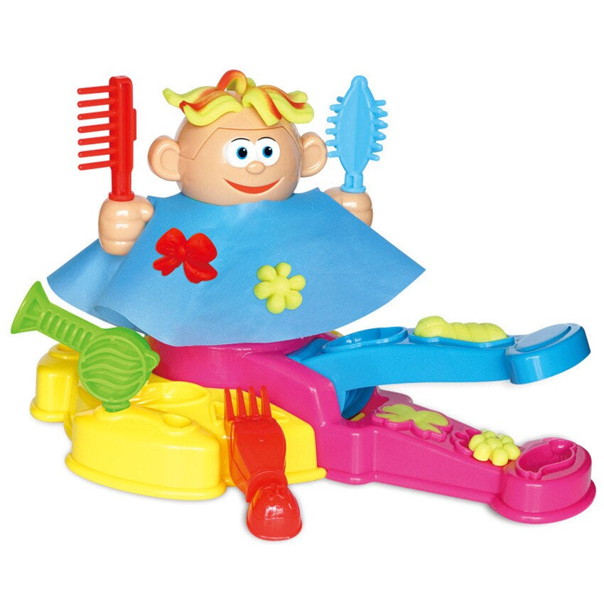 Clay Hairdresser Set- Create your own hair style - Plastic Wax Hairdresser Set