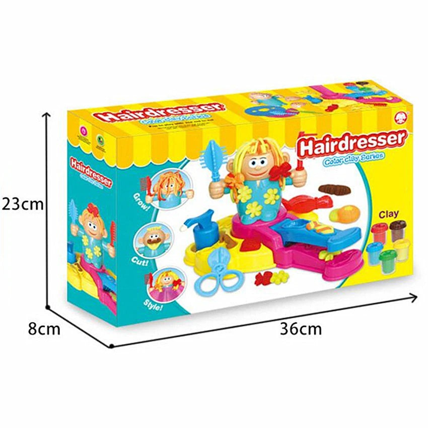 Clay Hairdresser Set- Create your own hair style - Plastic Wax Hairdresser Set