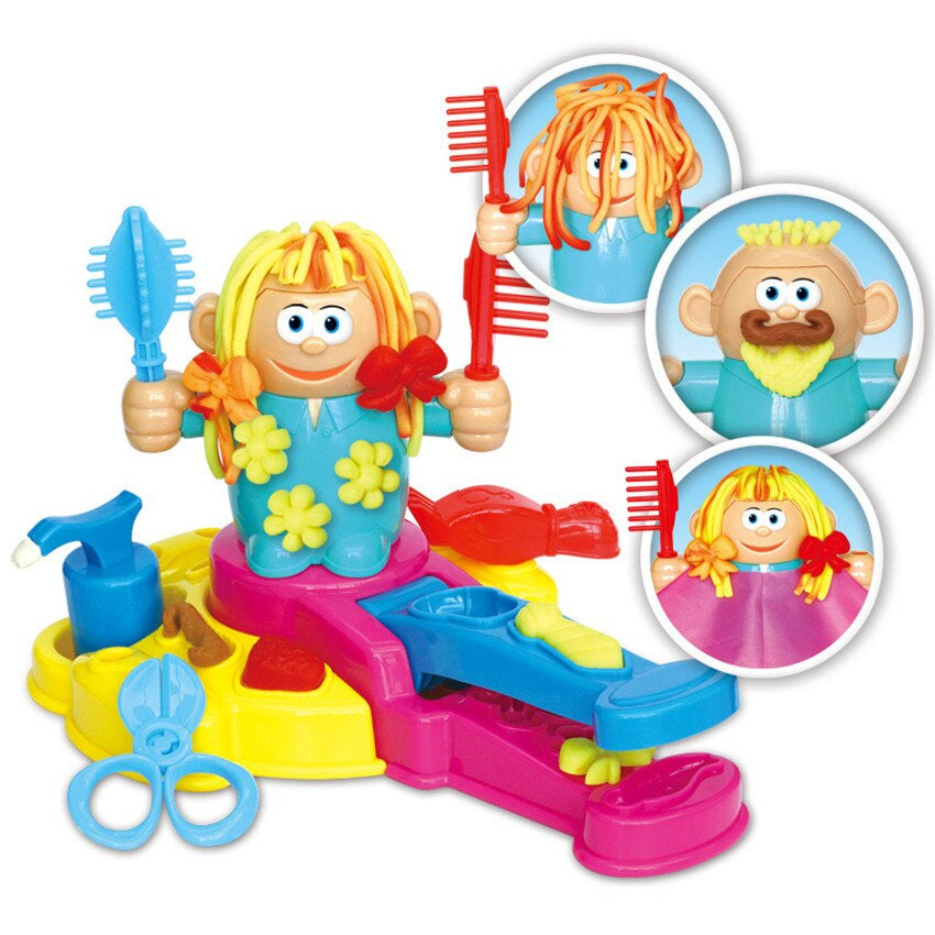 Clay Hairdresser Set- Create your own hair style - Plastic Wax Hairdresser Set