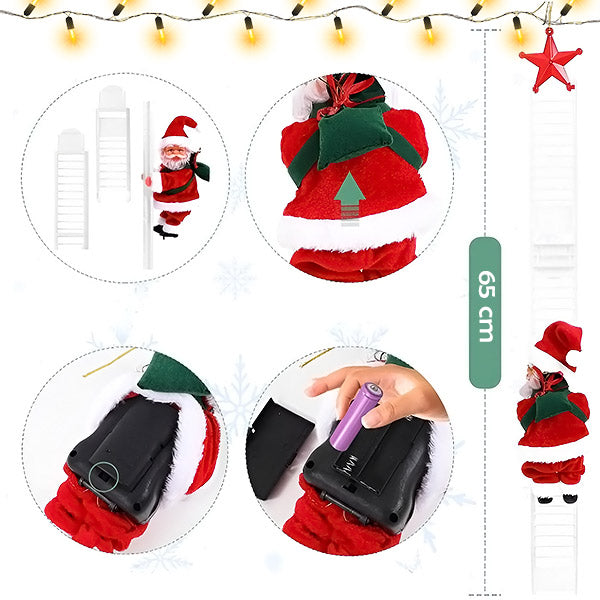 ClimbingLadder - Santa Claus Climbs the Ladder