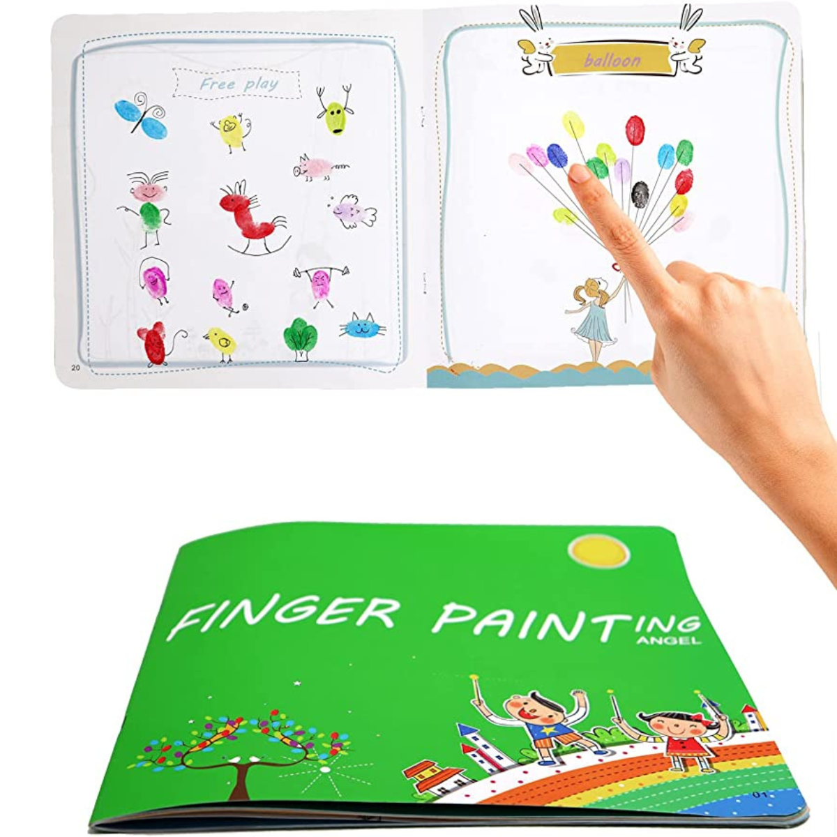 Colour Adventure - Finger-painting book for children. Creative and educational.