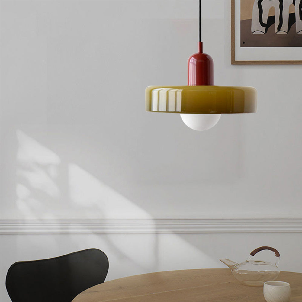 Coloured Glass Pendant Lamp - BauLume