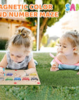 ColourfulMagnets - Wooden Magnetic Colour and Number Puzzle for Children