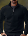 Comfortable Men's Sweater with Quarter Zip - George