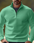 Comfortable Men's Sweater with Quarter Zip - George