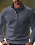 Comfortable Men's Sweater with Quarter Zip - George