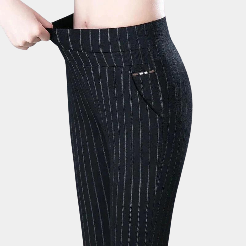 Comfortable ladies' stretch trousers with a high waist