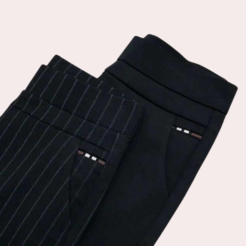 Comfortable ladies' stretch trousers with a high waist