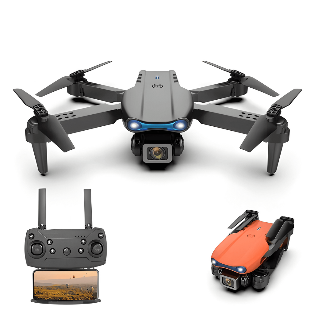 Compact drone for aerial images with dual-camera