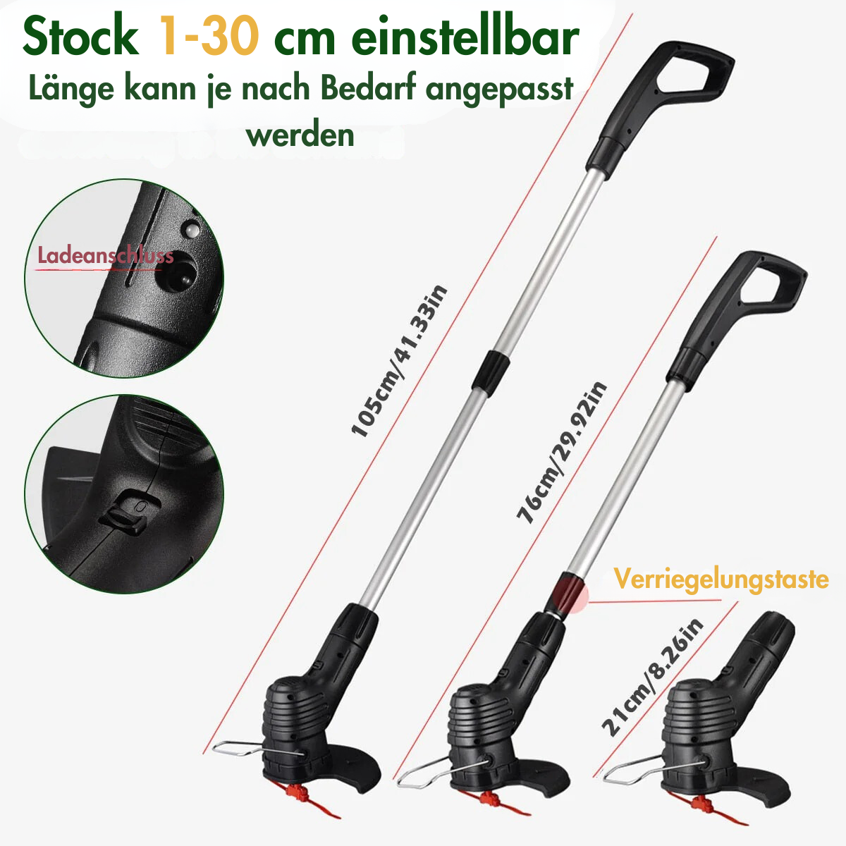 Recortadora de césped inalámbrica